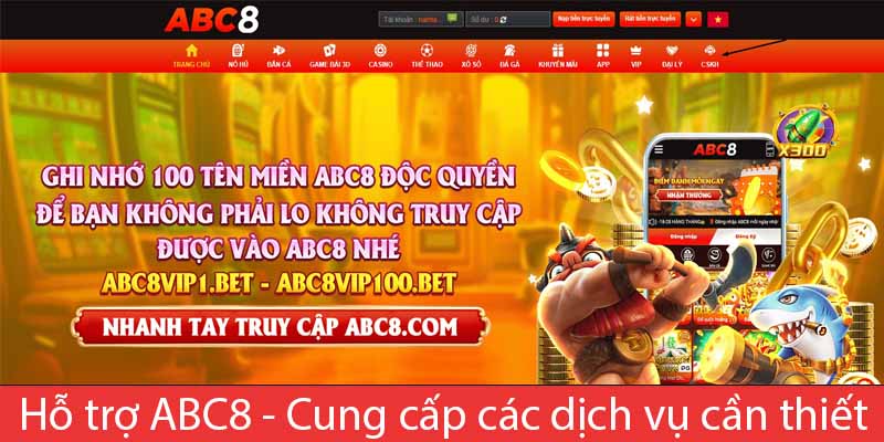 Hỗ trợ ABC8 - Cung cấp các dịch vụ cần thiết